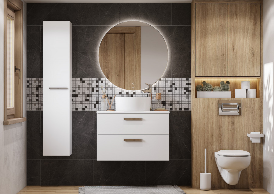 Тумба под умывальник Roca Victoria 78.5 / A857470806 (белый глянец) — фото 4