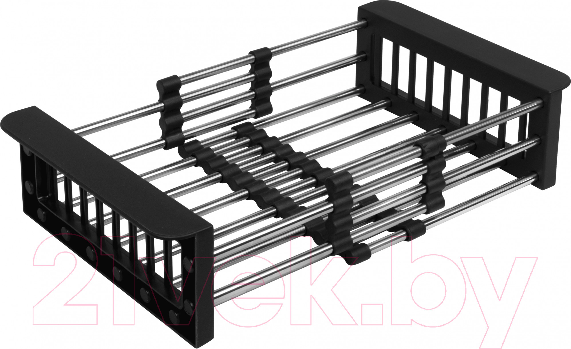 Мойка кухонная Arfeka Eco AR 50x50 + CL AR + DS AR (черный, с дозатором и коландером) — фото 6