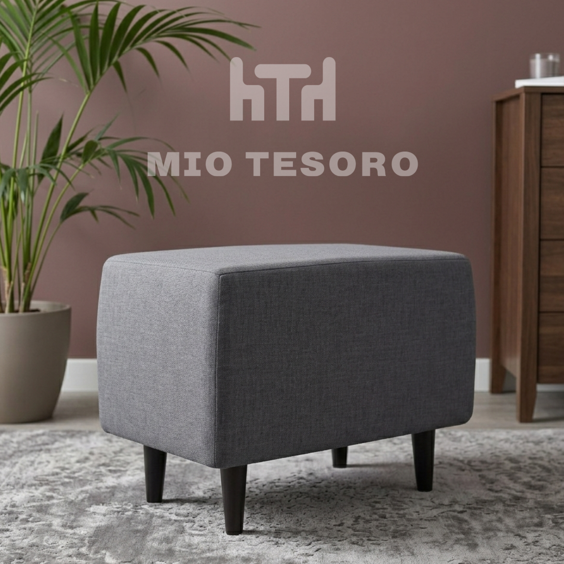 Пуф Mio Tesoro Тайвас (Twist 20 темно-серый) — фото 3