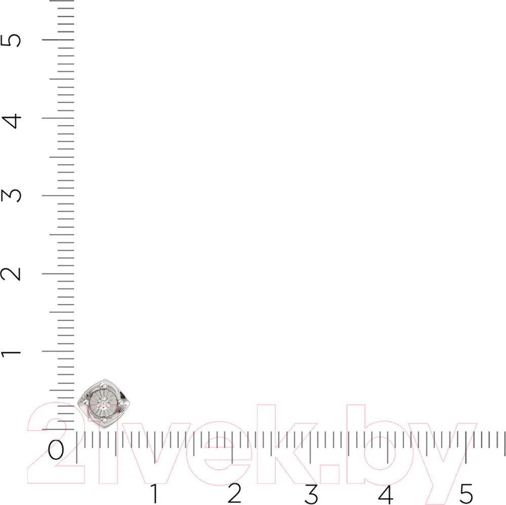 Подвеска из серебра ZORKA 04D0018 (с бриллиантом) — фото 4