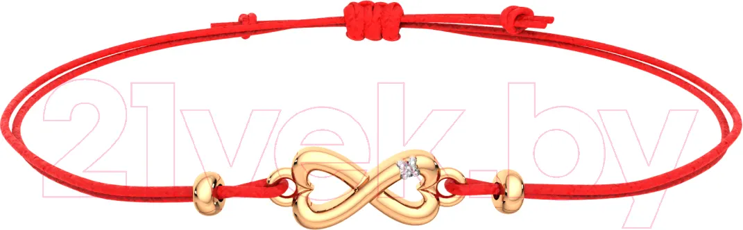 Браслет из розового золота ZORKA 6D0010.9K.R.02 (18см, с бриллиантом)