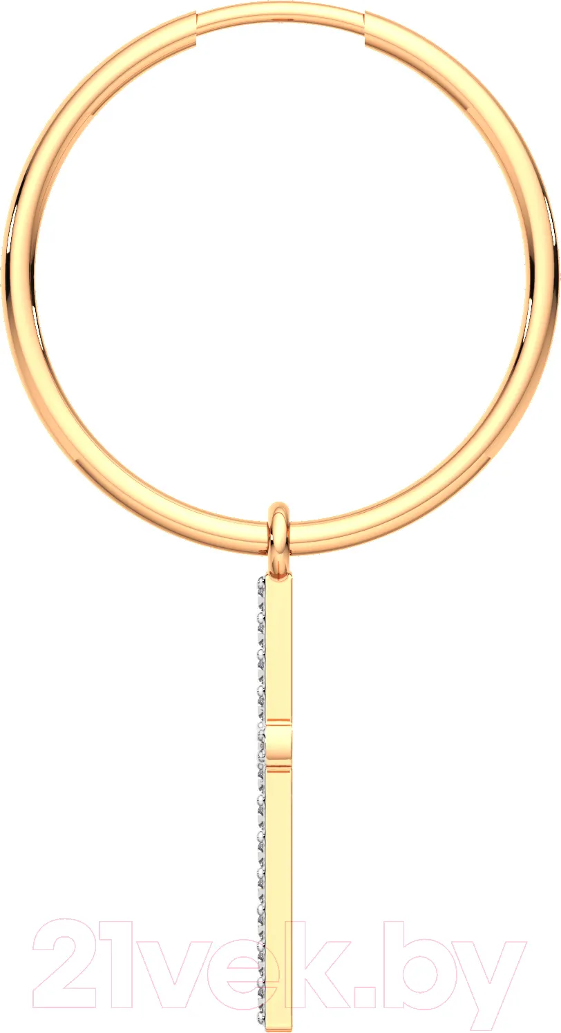 Серьги из розового золота ZORKA 391018.14K.R (с фианитами) — фото 2