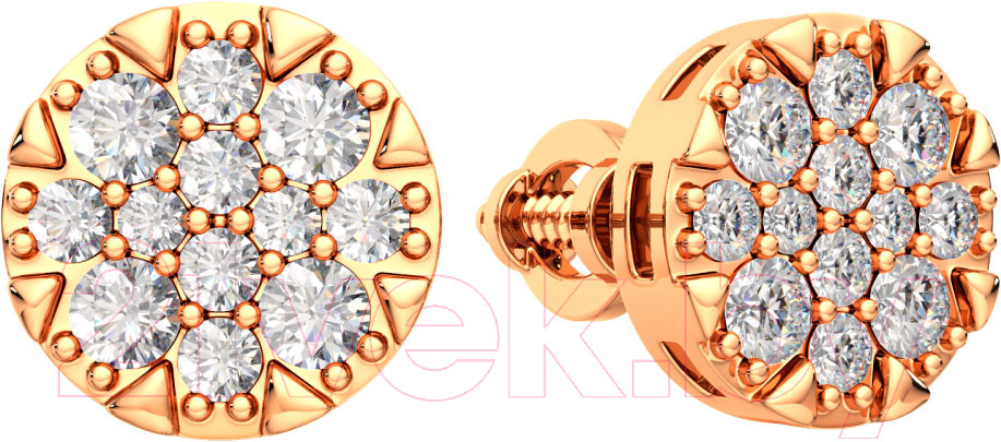Серьги из розового золота ZORKA 310644.14K.R (с фианитами)
