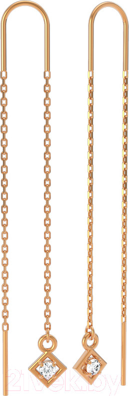 Серьги из розового золота ZORKA 310660.14K.R (с фианитами)