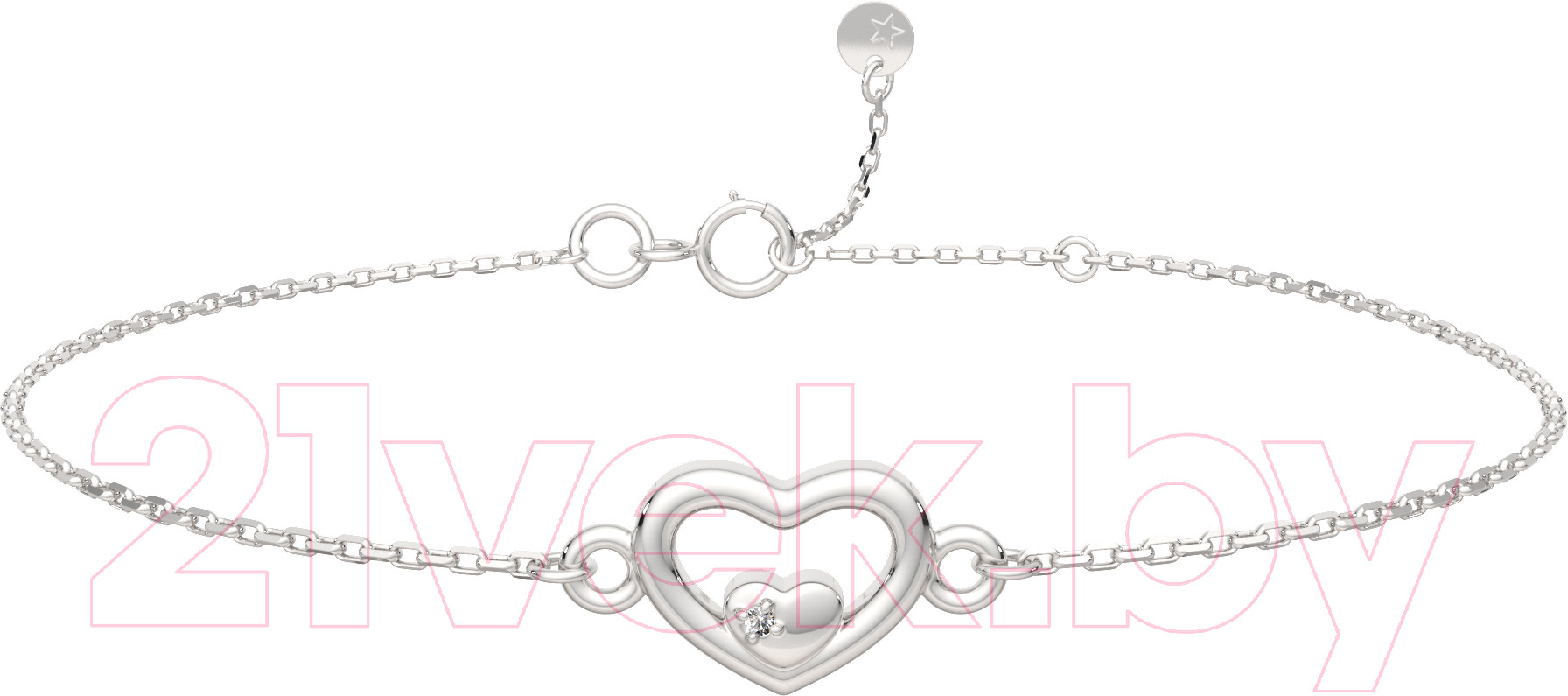 Браслет из серебра ZORKA 06D0086.ZZ (18см, с бриллиантом)