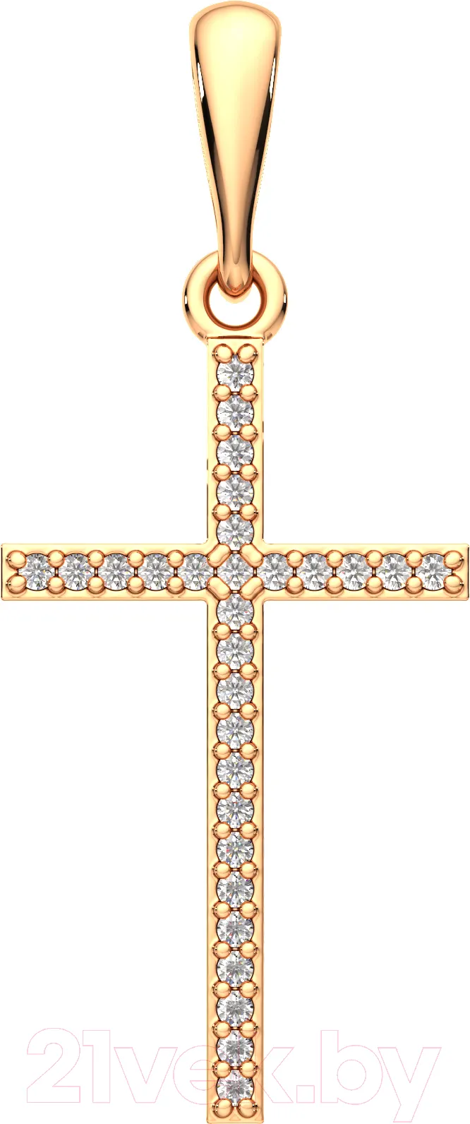 Крестик из розового золота ZORKA 440331.14K.R (с фианитами)