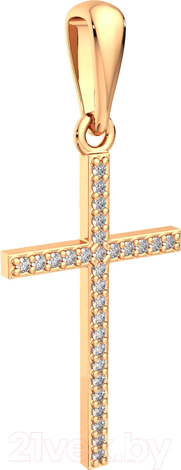 Крестик из розового золота ZORKA 440331.14K.R (с фианитами) — фото 2