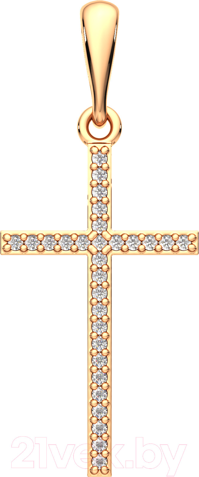 Крестик из розового золота ZORKA 440331.14K.R.REL (с фианитами)