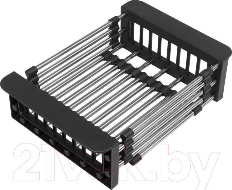 Мойка кухонная Arfeka Eco AR 50x50 + CL AR + DS AR (Black Decor PVD Nano, с дозатором и коландером) — фото 4