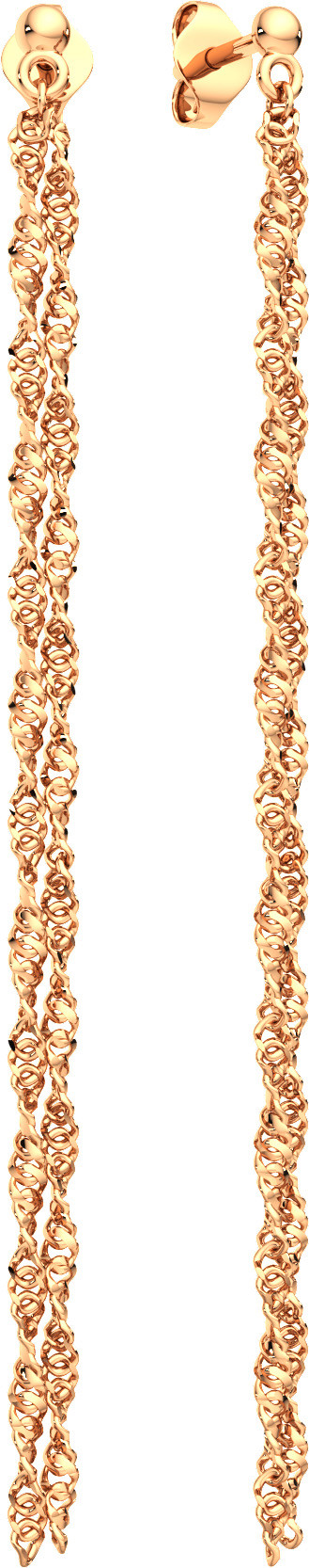 Серьги из розового золота ZORKA 300258.14K.R
