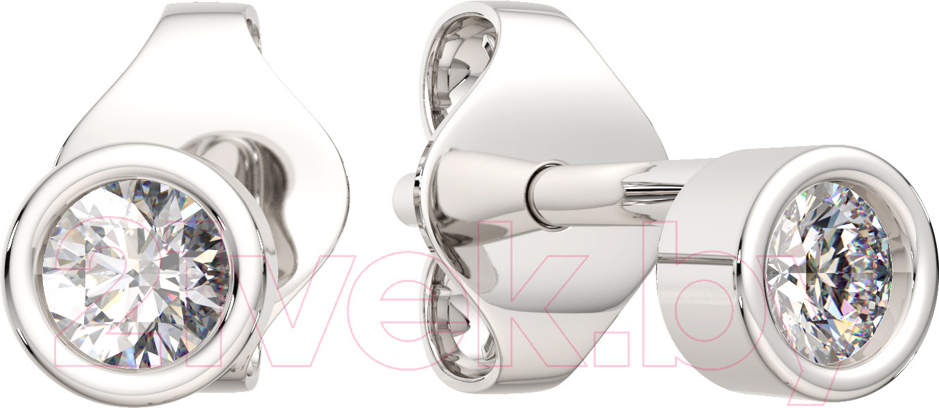 Серьги из белого золота ZORKA 310237/б (с фианитами)