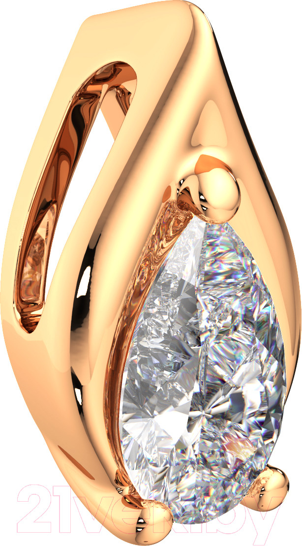 Подвеска из розового золота ZORKA 440393.14K.R (с фианитом) — фото 2