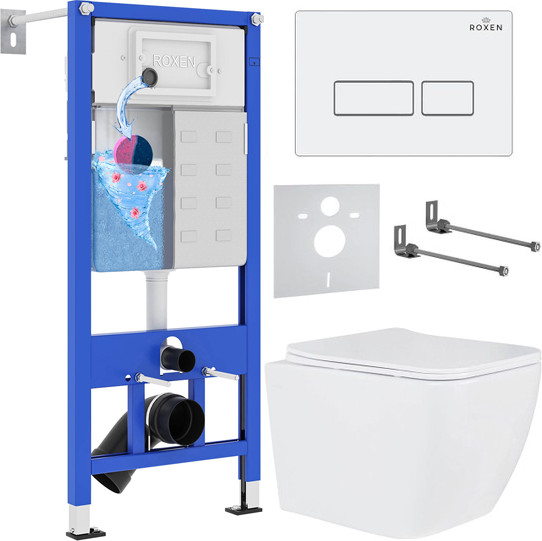 Инсталляция с унитазом подвесным Roxen StounFix Dual Fresh 571468