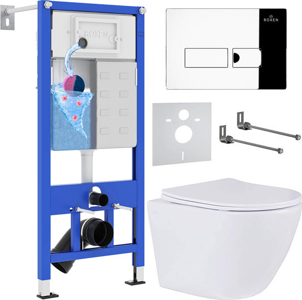 Инсталляция с унитазом подвесным Roxen StounFix Dual Fresh 583589