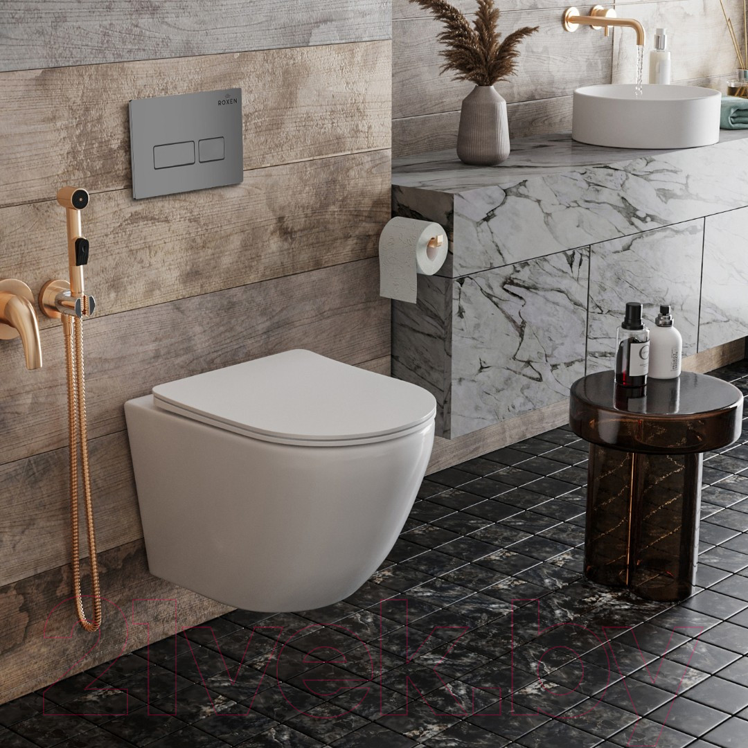 Инсталляция с унитазом подвесным Roxen StounFix Dual Fresh 597373 — фото 6