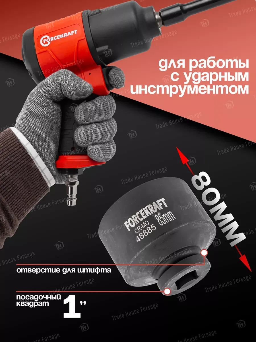 Головка слесарная ForceKraft FK-48885 — фото 4