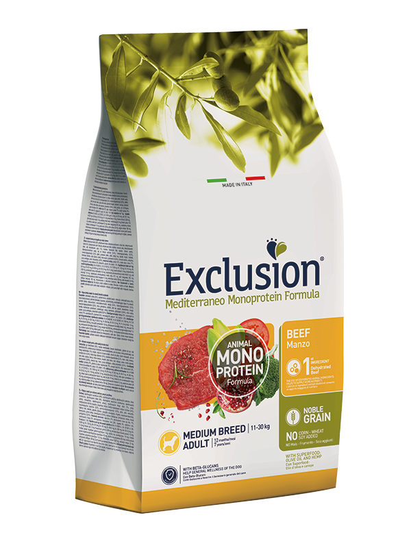 Сухой корм для собак Exclusion Monoprotein Beef Noble Grain для средних пород / NGABM03 (3кг)