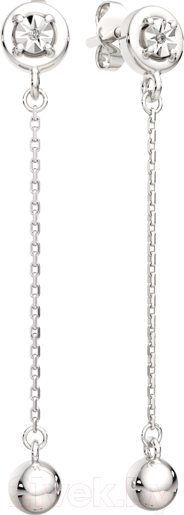 Серьги из серебра ZORKA 03D0082.ZZ (с бриллиантами)