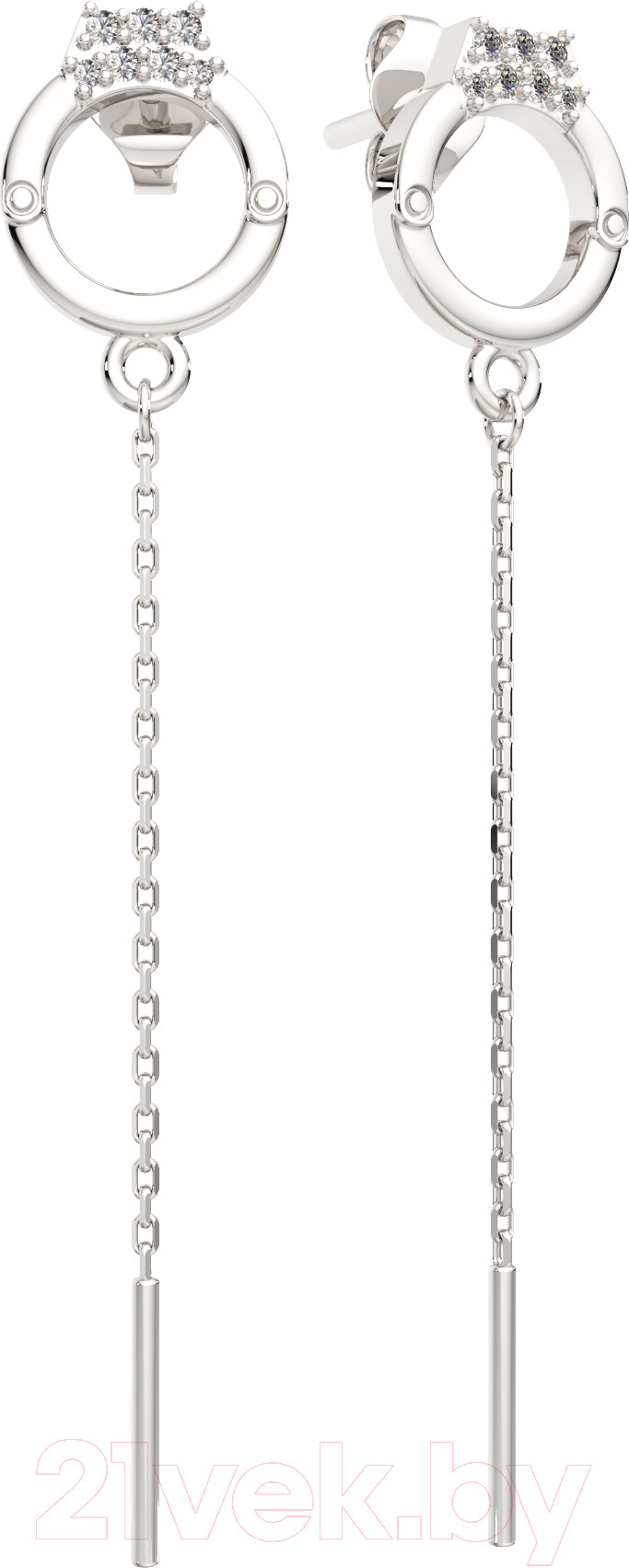 Серьги из серебра ZORKA 0310494 (с фианитами)
