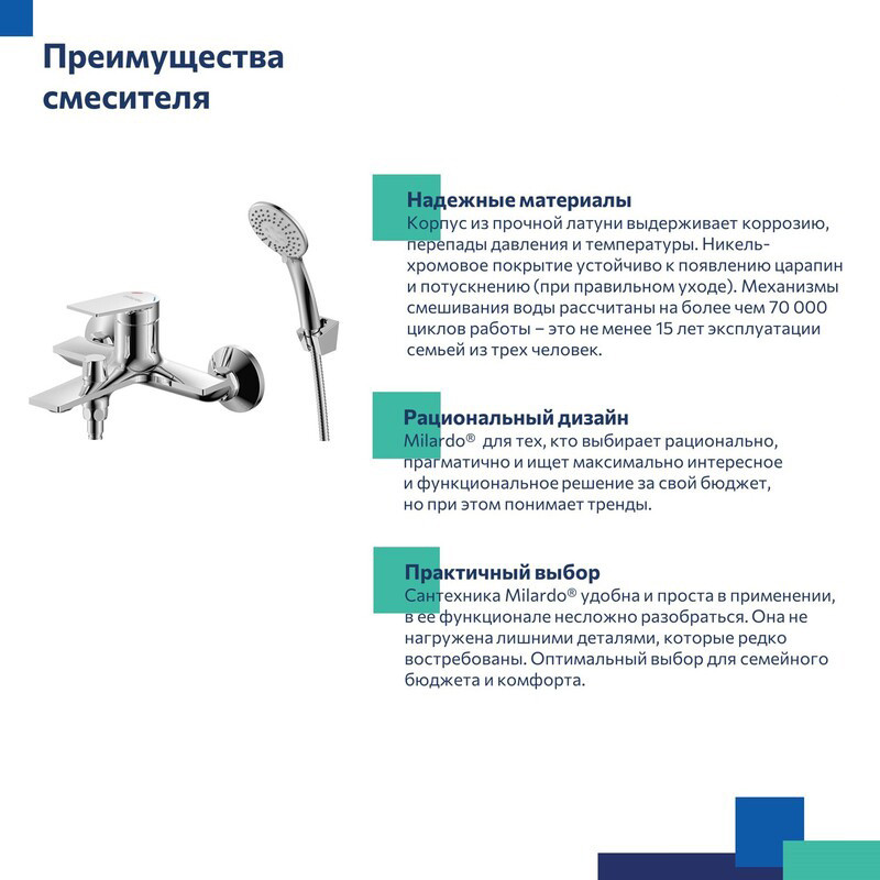 Смеситель Milardo Azure AZUSB00M02 — фото 2