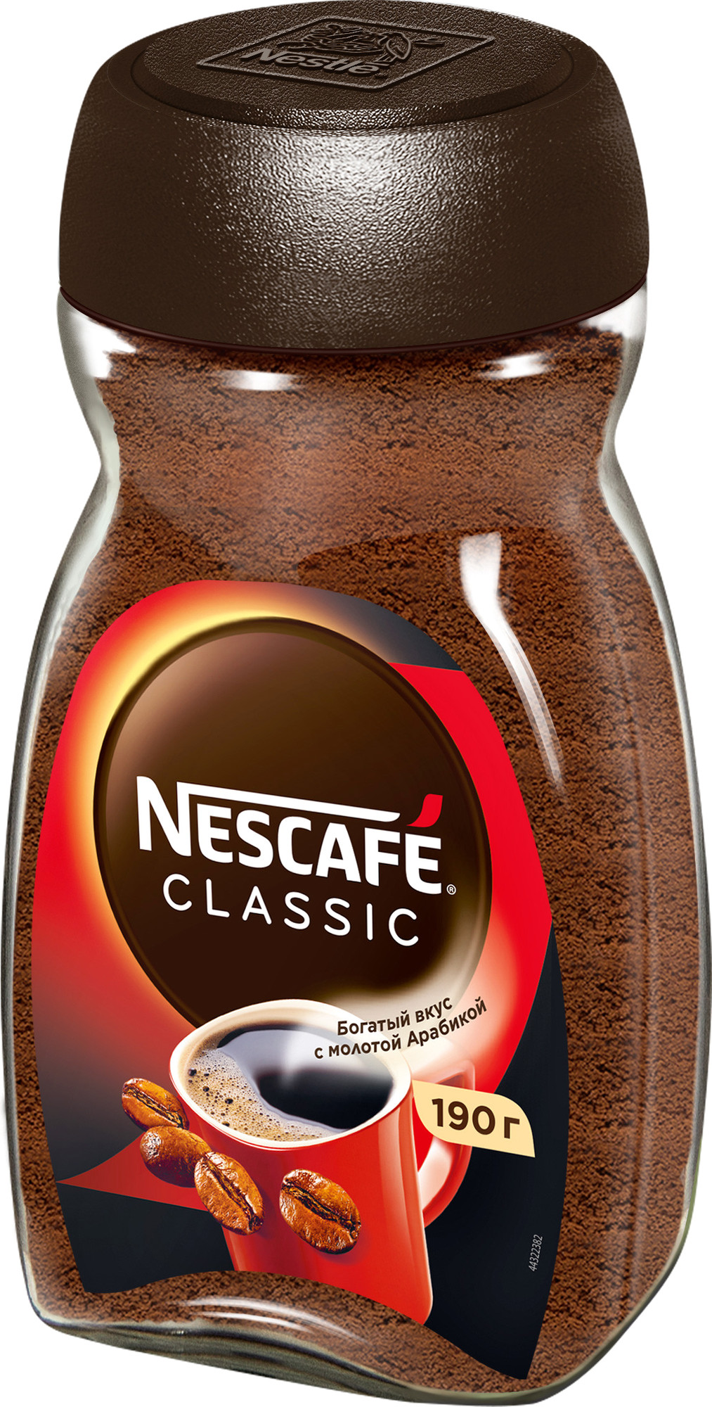 Кофе растворимый Nescafe Classic с добавлением молотого Стекло (190г) — фото 4