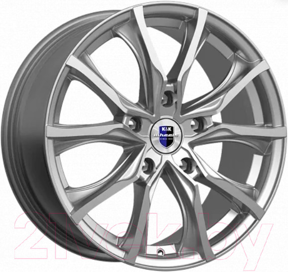 Литой диск K&K Твист 17x7.5" 5x100мм DIA 56.1мм ET 45мм Дарк платинум