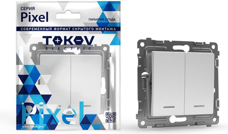 Выключатель Tokov Electric Pixel TKE-PX-V2I-C01 (белый) — фото 5