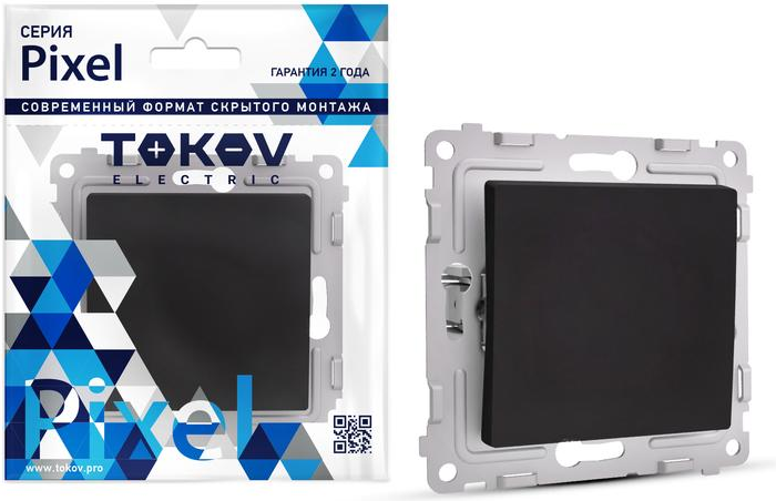 Выключатель Tokov Electric Pixel TKE-PX-V1-C14 (карбон) — фото 5