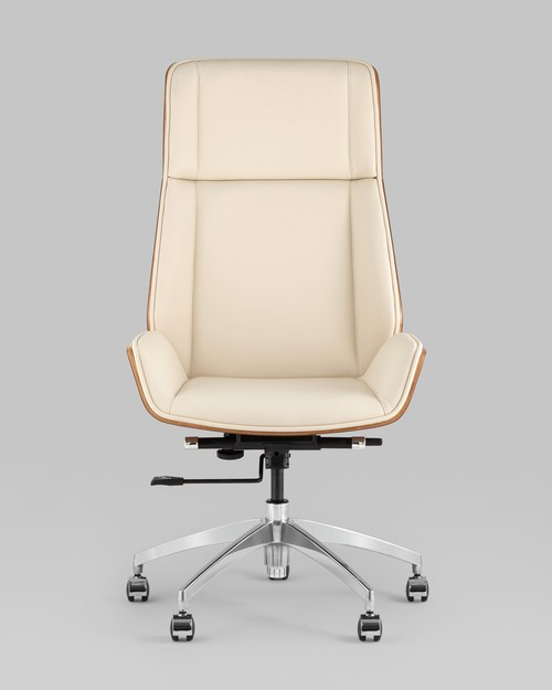 Кресло офисное TopChairs Crown SN A312 8383-1 Walnut Back (бежевый) — фото 3