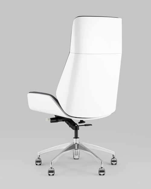 Кресло офисное TopChairs Crown SN A312 8386-16 White Back (серый/голубой) — фото 4