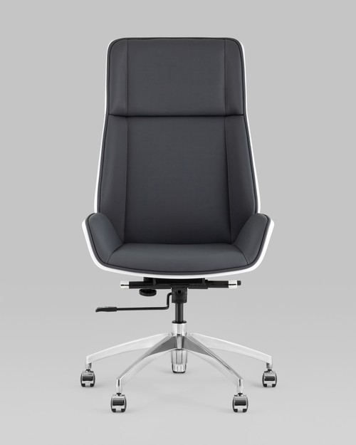 Кресло офисное TopChairs Crown SN A312 8386-16 White Back (серый/голубой) — фото 2