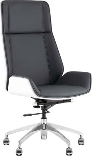 Кресло офисное TopChairs Crown SN A312 8386-16 White Back (серый/голубой)