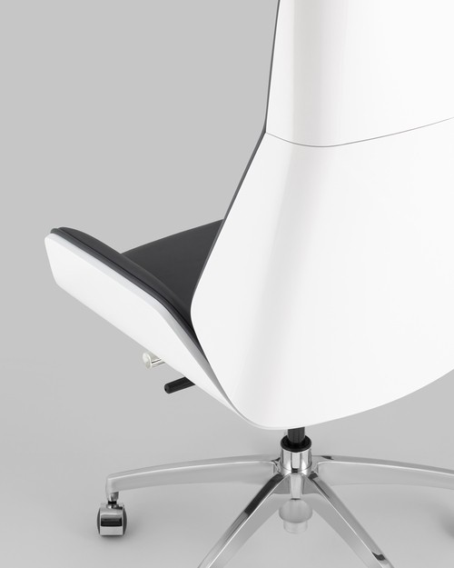Кресло офисное TopChairs Crown SN A312 8386-16 White Back (серый/голубой) — фото 6