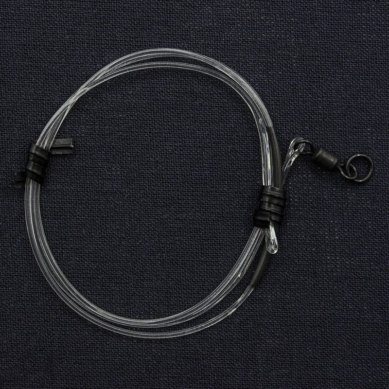 Поводок рыболовный Korda Dark Matter Leader №8 Ring Swivel 50см Clear 40lb / KSZ70 — фото 3