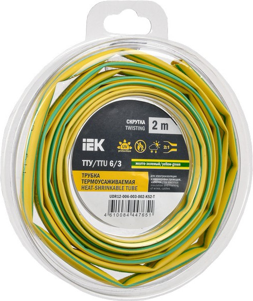 Трубка термоусаживаемая IEK UDR12-006-003-002-K52-T