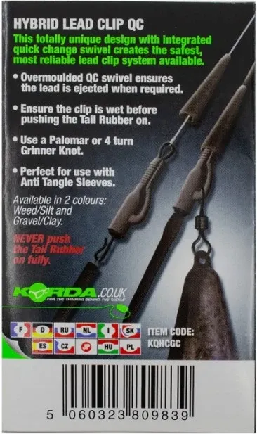 Набор клипс для грузила Korda QC Hybrid Lead Clip Gravel/Clay / KQHCGC — фото 2