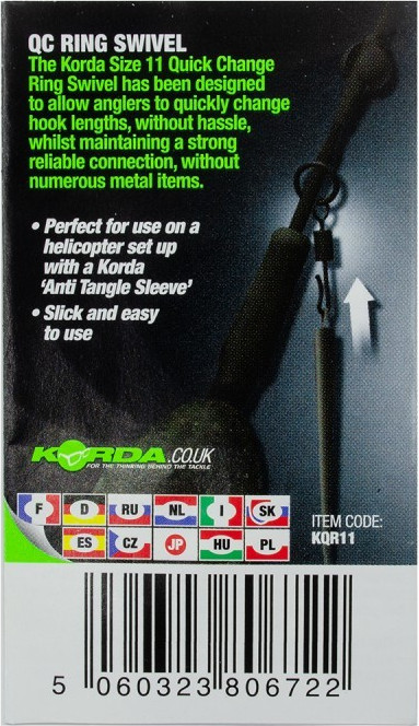 Набор вертлюгов рыболовных Korda Kwick Change Swivel №11 / KQR11 — фото 3