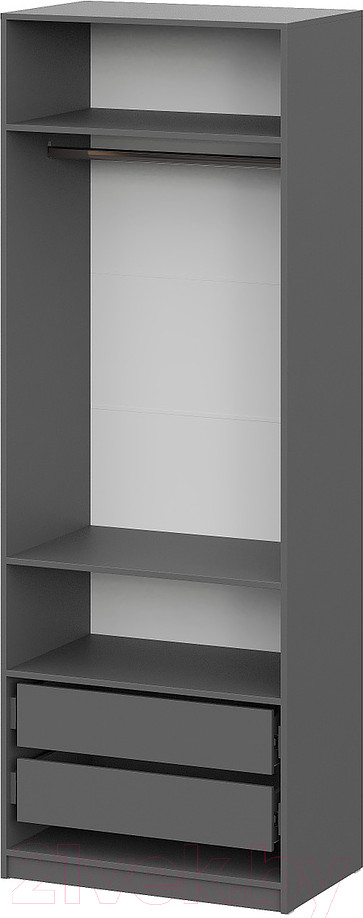 Комплект полок для корпусной мебели Mio Tesoro ШК 5 800/1200/1600 (2шт, графит серый) — фото 4
