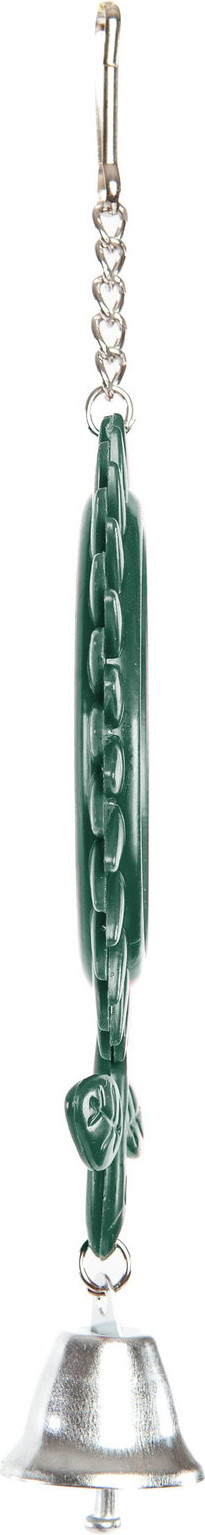 Игрушка для птиц SkyRus Ромашка Зеркало с колокольчиком 56500/green (зеленый) — фото 3