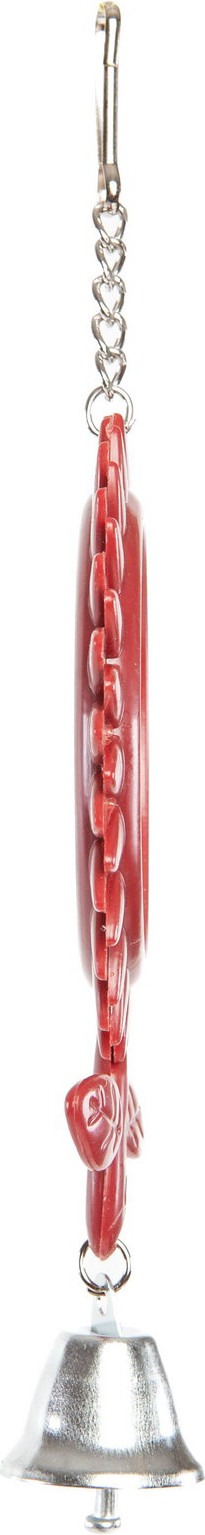 Игрушка для птиц SkyRus Ромашка Зеркало с колокольчиком 56500/red (красный) — фото 3