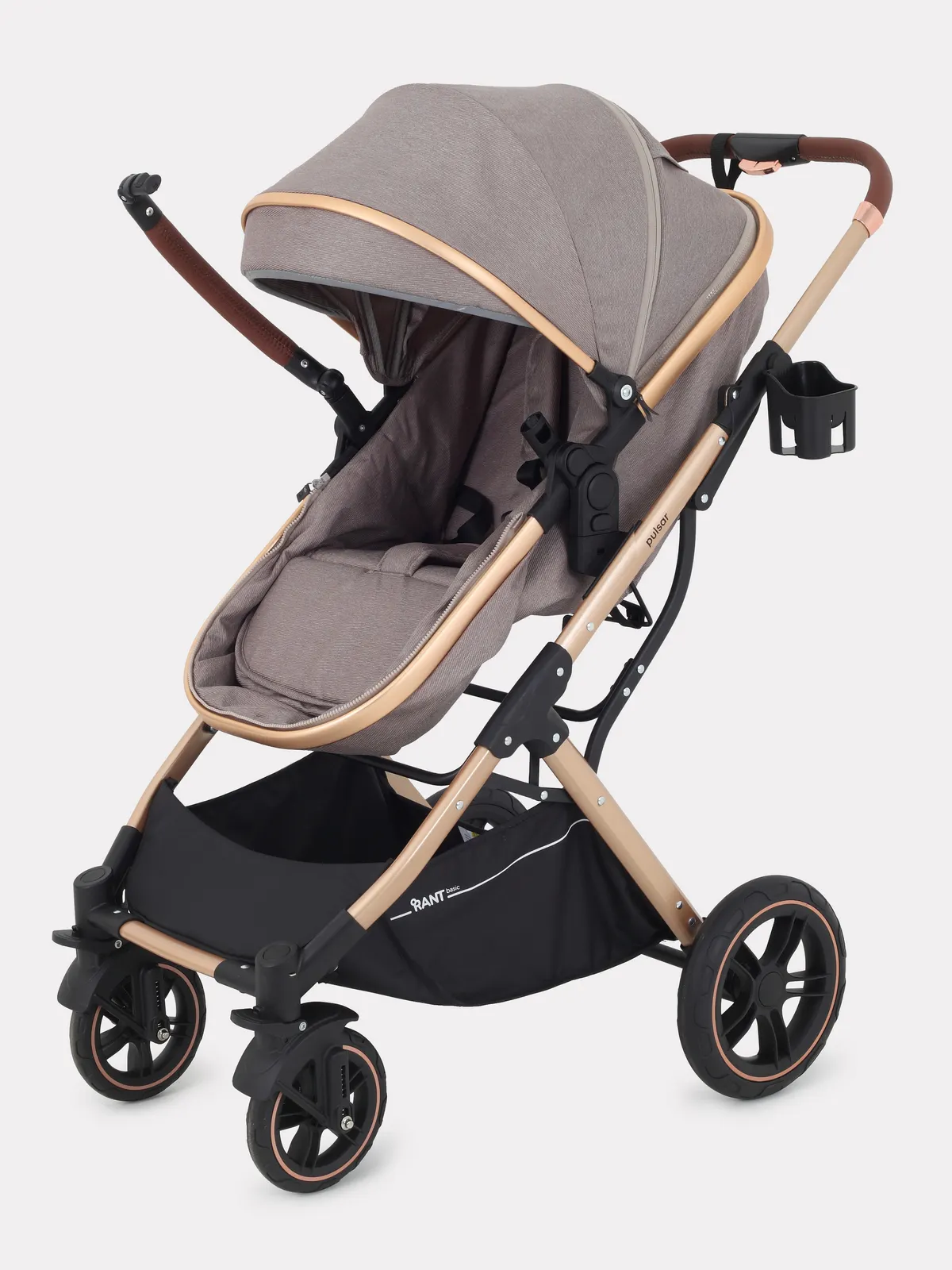 Детская универсальная коляска Rant Basic Pulsar Gold 2 в 1 / RA160 (Beige) — фото 12