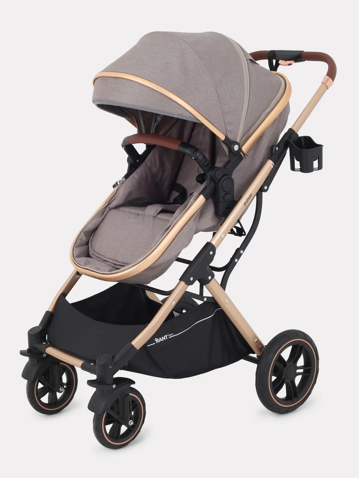 Детская универсальная коляска Rant Basic Pulsar Gold 2 в 1 / RA160 (Beige) — фото 9