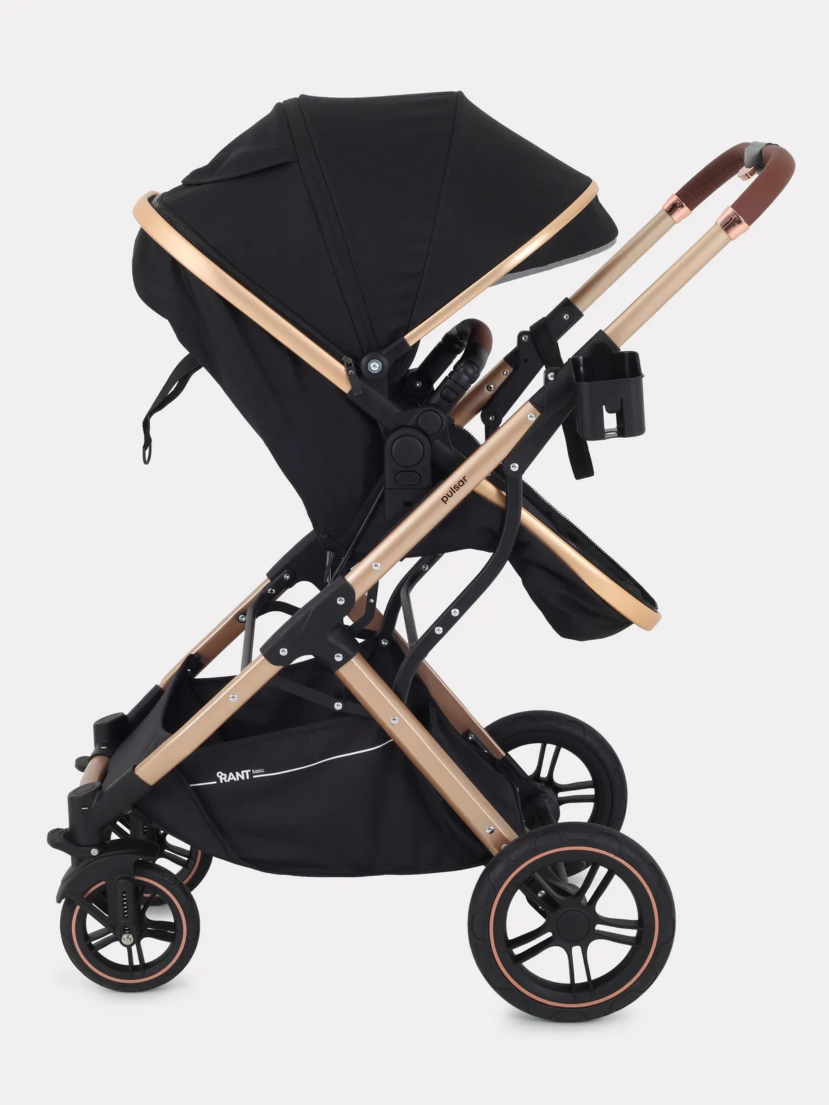 Детская универсальная коляска Rant Basic Pulsar Gold 2 в 1 / RA160 (Black) — фото 12
