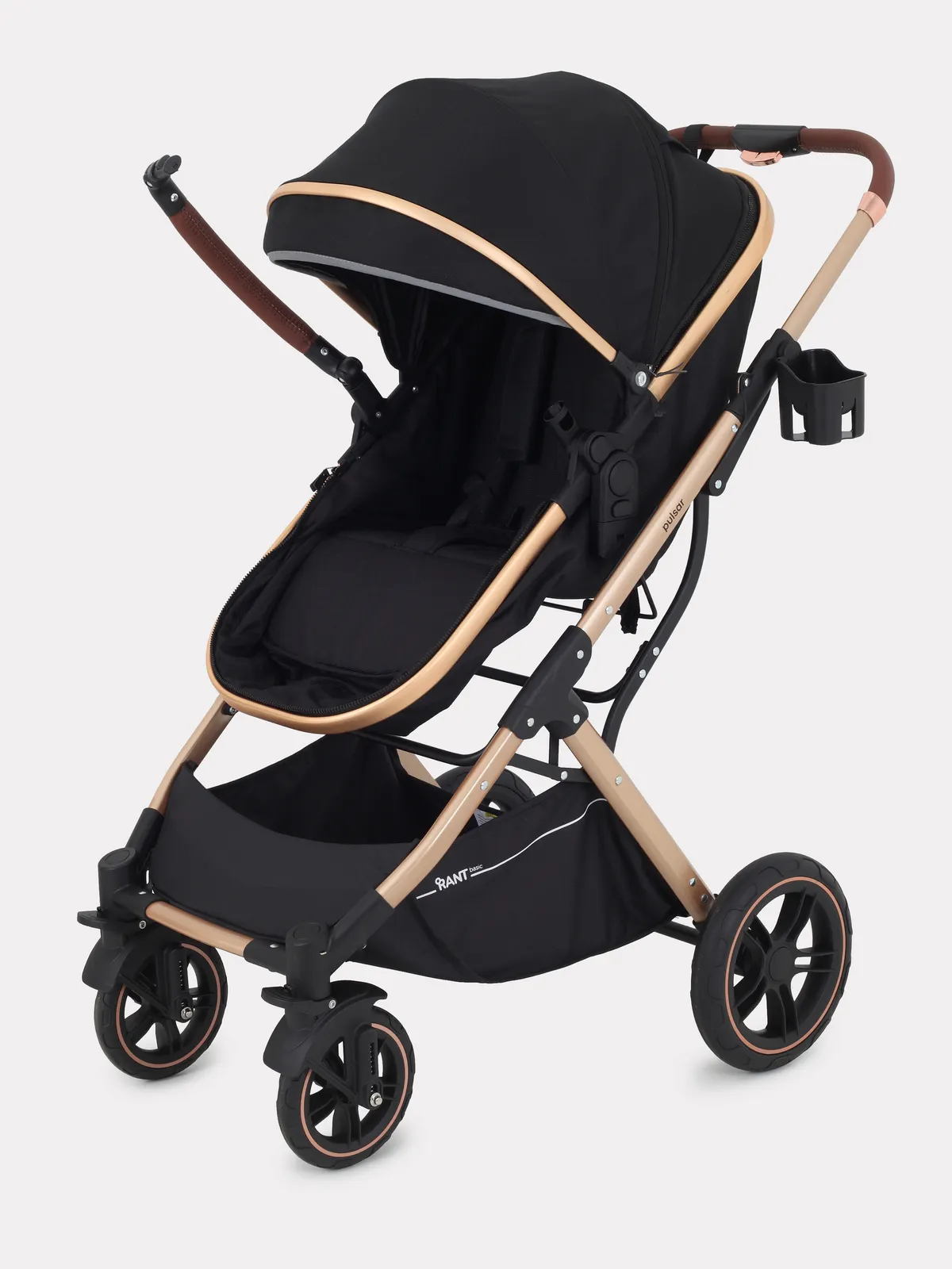 Детская универсальная коляска Rant Basic Pulsar Gold 2 в 1 / RA160 (Black) — фото 11