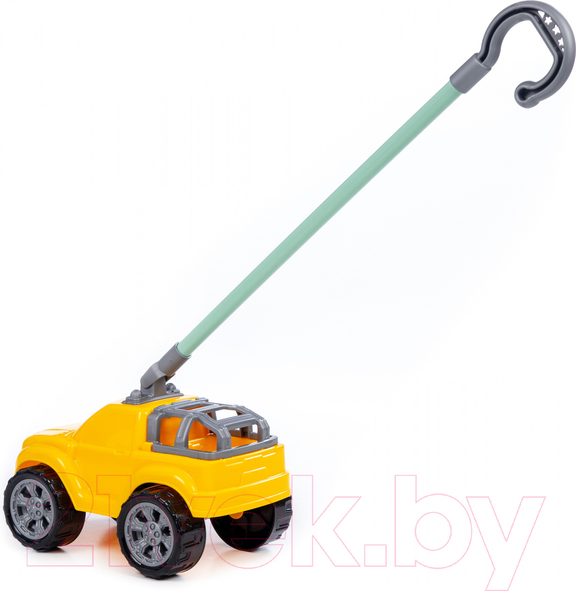 Игрушка-каталка Полесье Боби с ручкой / 75007 (желтый) — фото 4