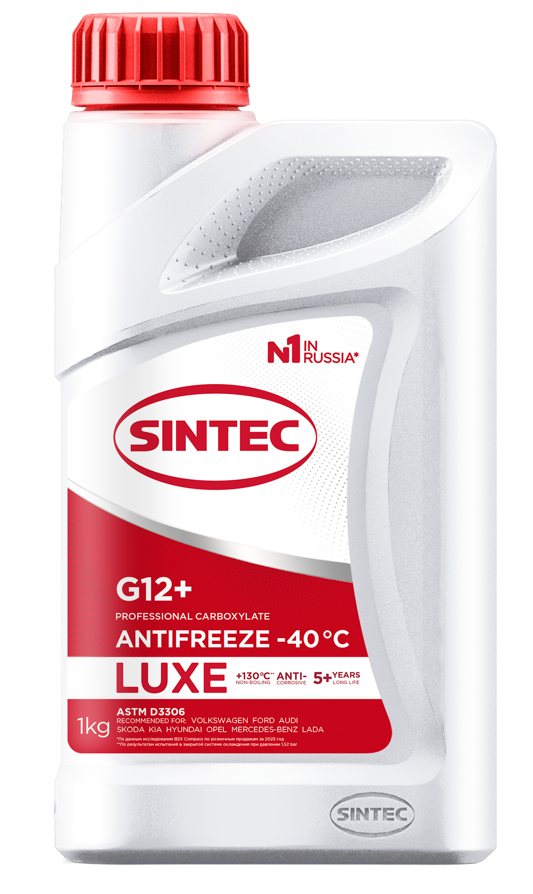 Антифриз Sintec Lux G12+ / 990550 (1кг, красный)