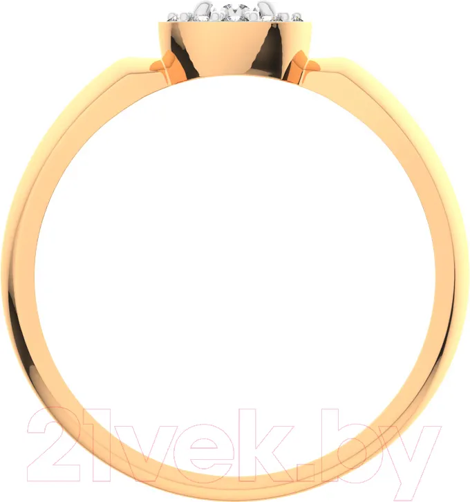 Кольцо из комбинированного золота ZORKA 2D00164.14K.B (р.19.5, с бриллиантом) — фото 4