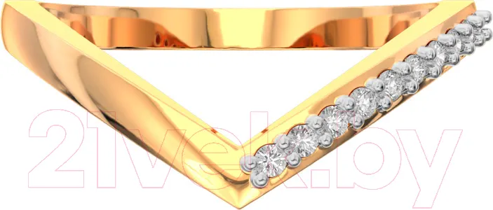 Кольцо из розового золота ZORKA 210883.14K.R.ZZ (р.14, с фианитами) — фото 3