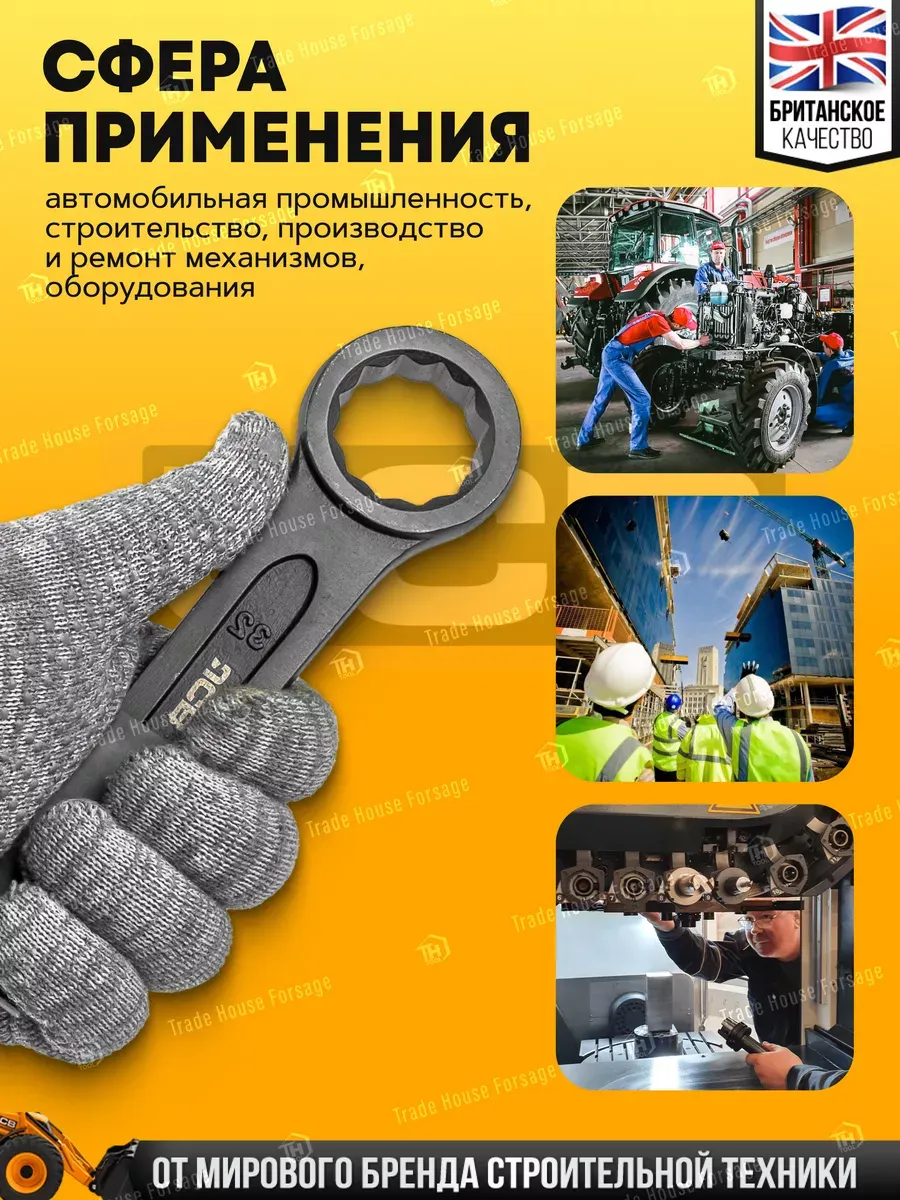 Гаечный ключ JCB Накидной ударный / 79332 (58177) — фото 3
