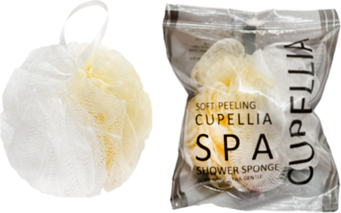 Мочалка для тела Cupellia SPA Шар Колор / O30 (белый/желтый) — фото 2